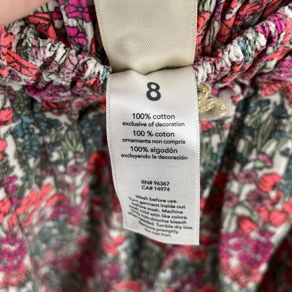 Oshkosh B‘Gosh Floral Textured Skirt Elastic Waist Knee Length girls 8 - Picture 4 of 5